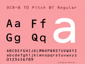 OCR-B 10 Pitch BT