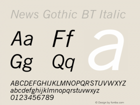 News Gothic BT