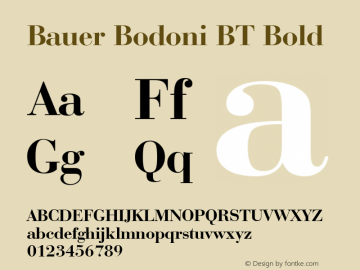 Bauer Bodoni BT