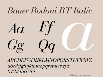 Bauer Bodoni BT