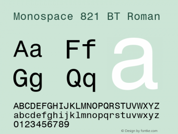 Monospace 821 BT