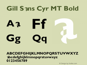 Gill Sans Cyr MT