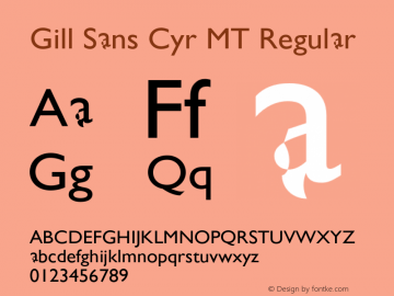 Gill Sans Cyr MT