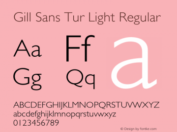 Gill Sans Tur Light