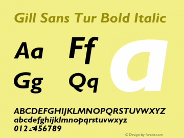 Gill Sans Tur