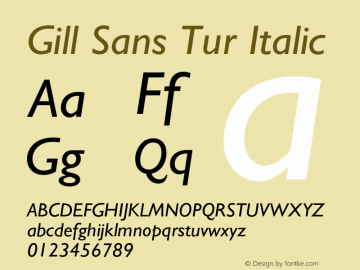 Gill Sans Tur