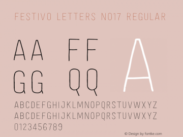 Festivo Letters No17