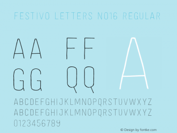 Festivo Letters No16