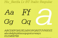 Hu_Serifa Lt BT Italic