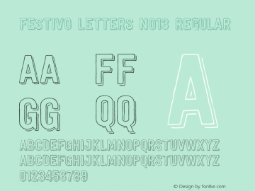 Festivo Letters No13