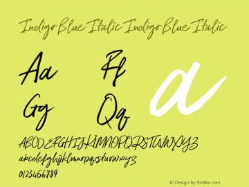 Indigo Blue Italic