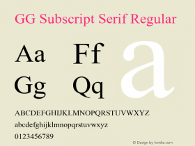 GG Subscript Serif