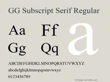 GG Subscript Serif