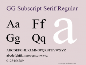GG Subscript Serif