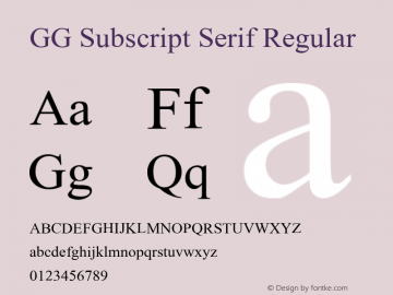 GG Subscript Serif