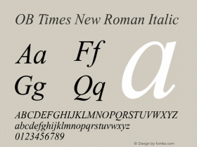 OB Times New Roman