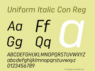 Uniform Italic Con