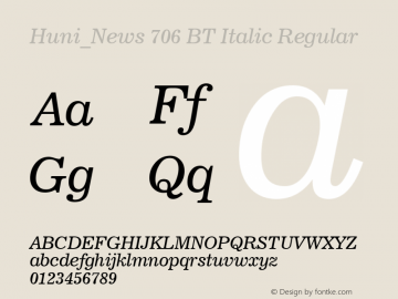 Huni_News 706 BT Italic