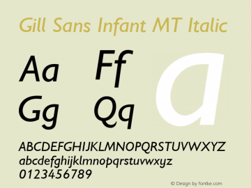 Gill Sans Infant MT