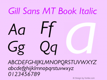 Gill Sans MT Book