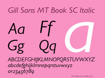 Gill Sans MT Book SC