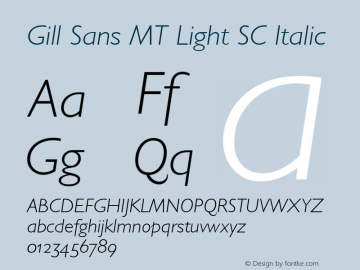 Gill Sans MT Light SC