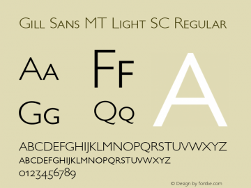 Gill Sans MT Light SC