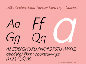 URW Grotesk Extra Narrow