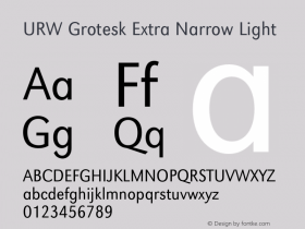 URW Grotesk Extra Narrow