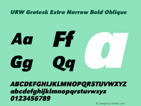 URW Grotesk Extra Narrow