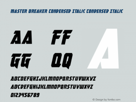Master Breaker Condensed Italic