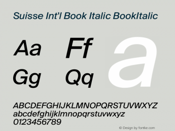 Suisse Int'l Book Italic