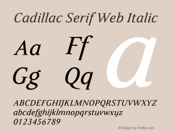 Cadillac Serif Web