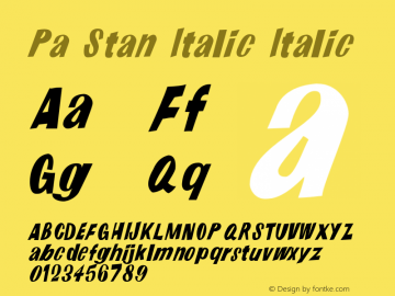 Pa Stan Italic