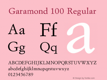 Garamond 100
