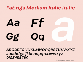 Fabriga Medium Italic