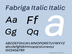 Fabriga Italic