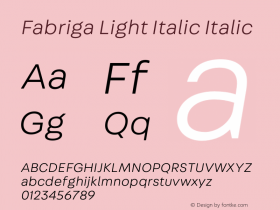 Fabriga Light Italic