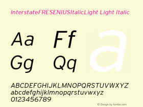 InterstateFRESENIUSItalicLight