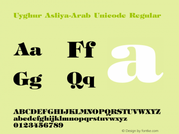 Uyghur Asliya-Arab Unicode