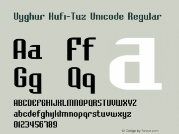 Uyghur Kufi-Tuz Unicode