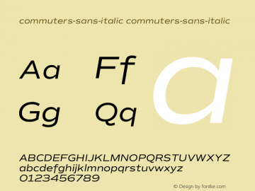 commuters-sans-italic