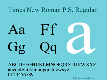 Times New Roman P.S.