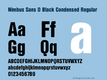 Nimbus Sans D Black Condensed