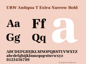 URW Antiqua T Extra Narrow