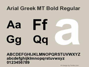Arial Greek MT Bold