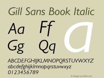 Gill Sans Book