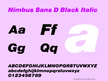 Nimbus Sans D Black