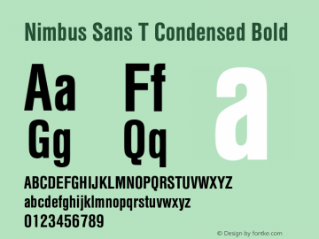 Nimbus Sans T Condensed