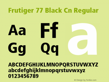 Frutiger 77 Black Cn